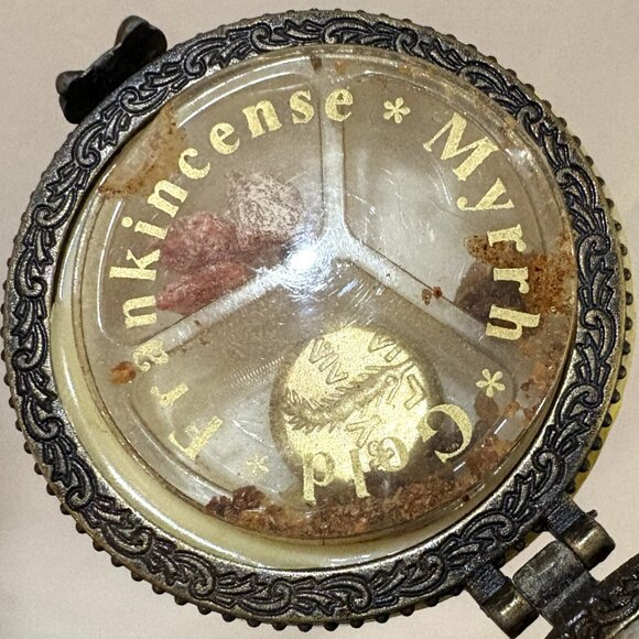 VTG Trinity Broadcasting Network Nativity Trinket Box Gold Frankincense Myrrh - Picture 9 of 9